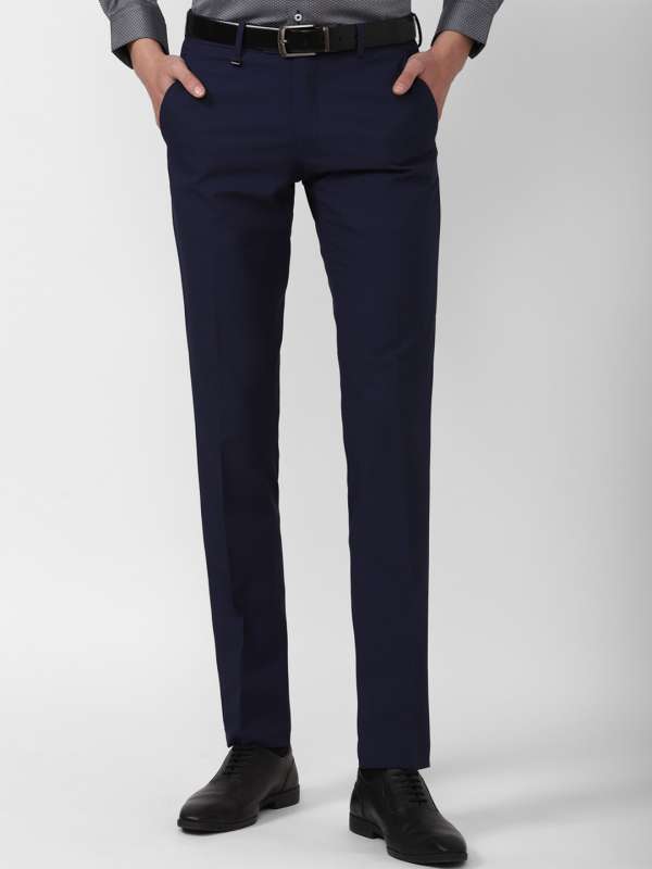 Buy Woodland Navy Regular Fit Cotton Trousers for Men Online  Tata CLiQ