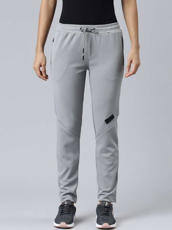 Buy GREY DRAWSTRING WAIST SPORTS JOGGERS for Women Online in India