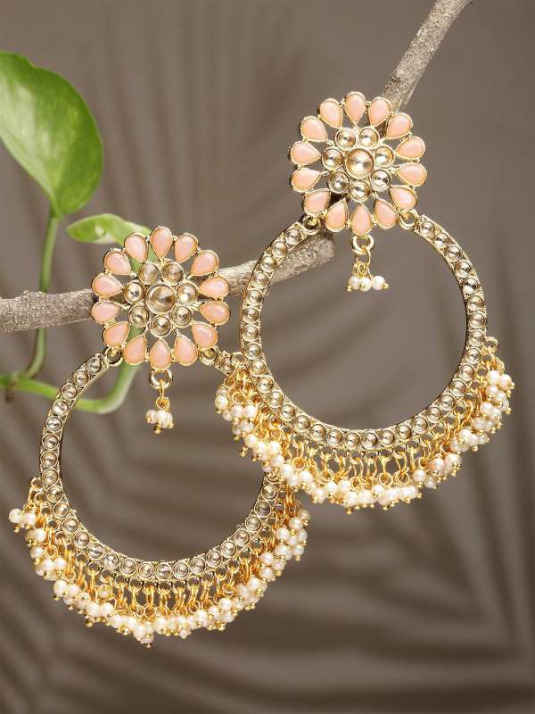 Peach sales pink earrings
