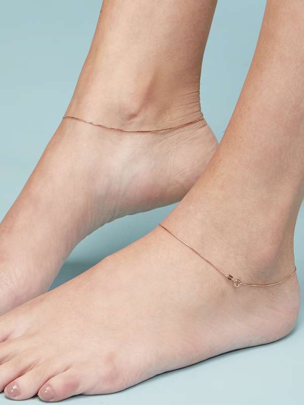 Pure silver anklets online shop