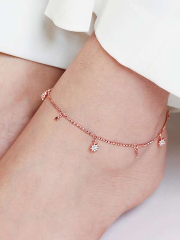 Crystal anklets online shopping top