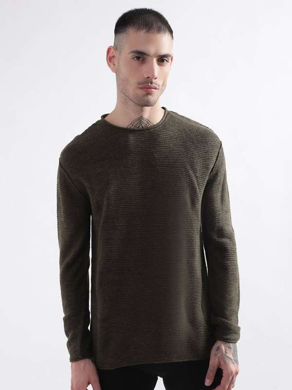 Olive Green Sweaters Buy Olive Green Sweaters online in India