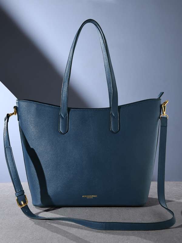 Accessorize London Women Erin Quilted Velvet Blue Sling Bag
