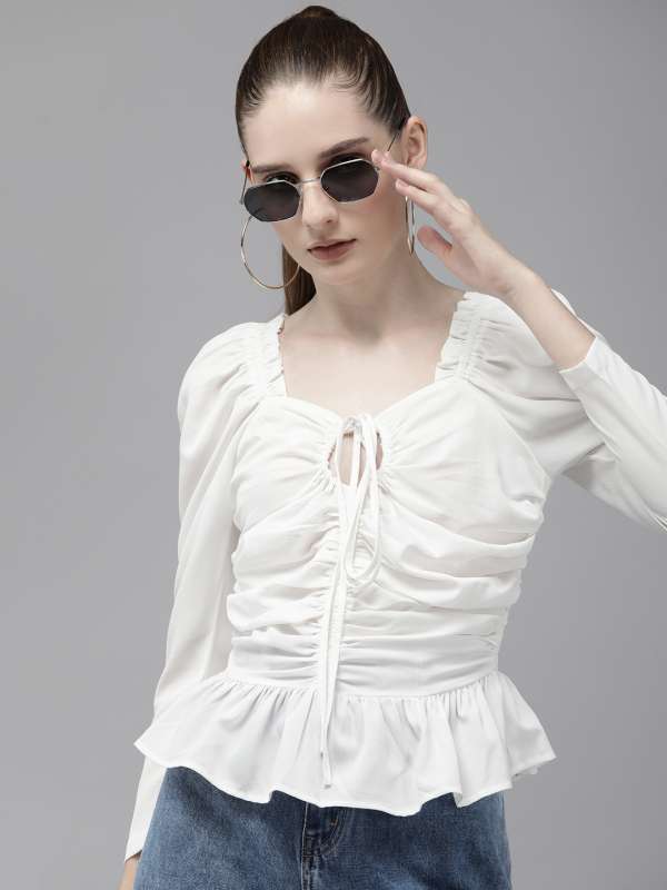 Peplum tops cheap myntra