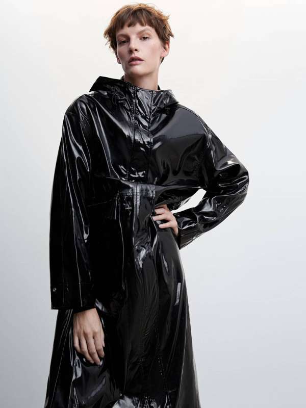 Mango vinyl coat cheap