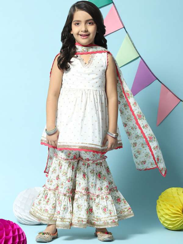 Off White Green Kids Suits Sets Biba Buy Off White Green Kids Suits Sets Biba online in India
