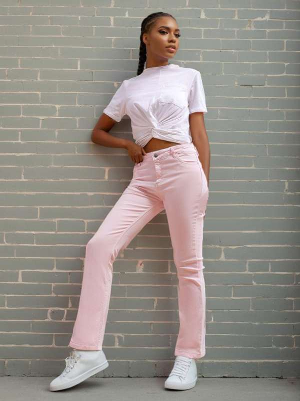Women Pink Jeans Buy Women Pink Jeans online in India
