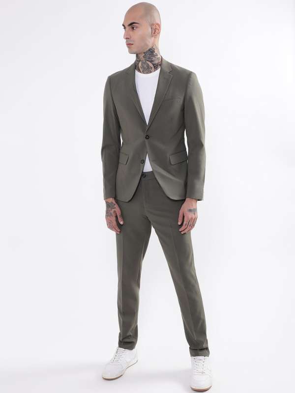 Mens two piece casual hot sale suits