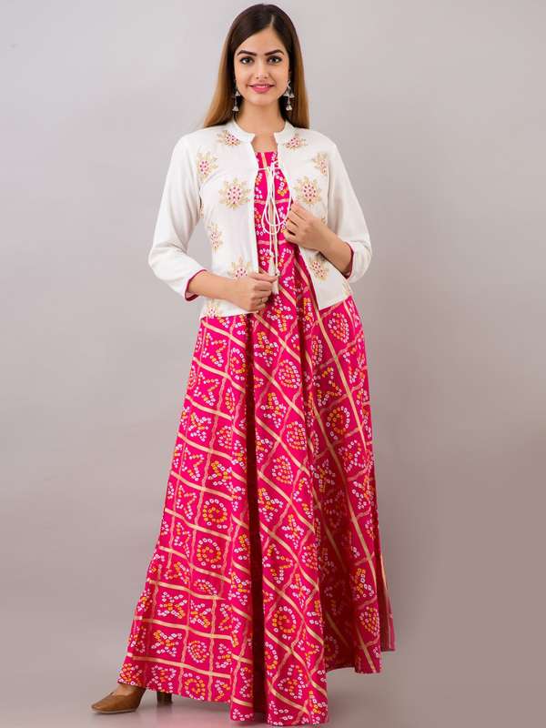Kurta with clearance waistcoat for ladies