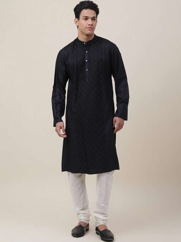 Fabindia black on sale kurta