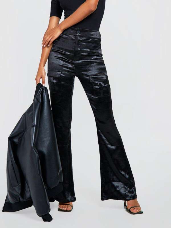 Buy Satin Plain Slim Fit Trousers  Lowest price in India GlowRoad