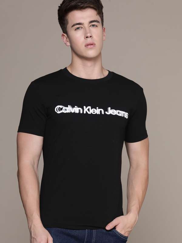 Calvin Klein Jeans Black Slim Fit Printed Casual T Shirt 8778361.htm - Buy Klein Jeans Black Slim Fit Printed Casual T Shirt 8778361.htm online in India