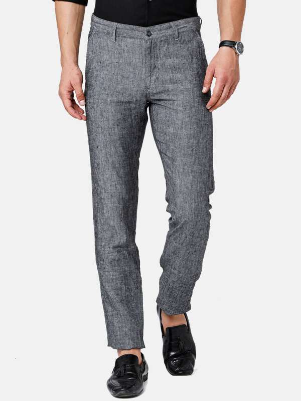 Buy Premium Linen Club Trousers Online Myntra