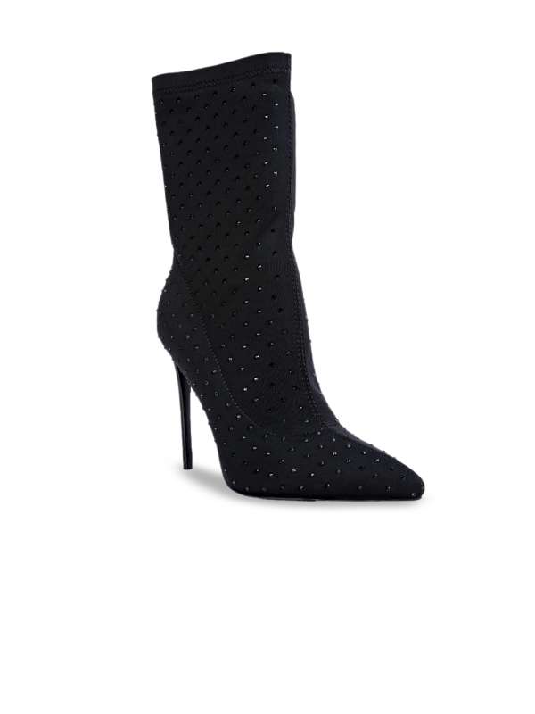 Black cheap stiletto boots