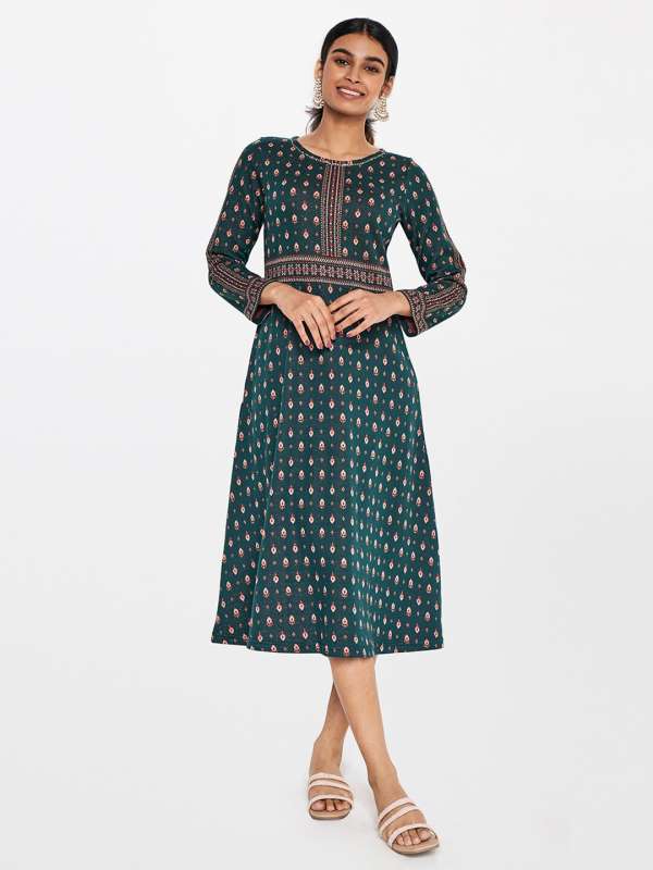 Global Desi Green Dresses Buy Global Desi Green Dresses online
