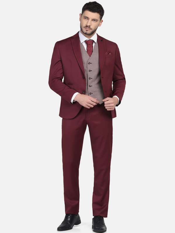 5 piece wine formal suit