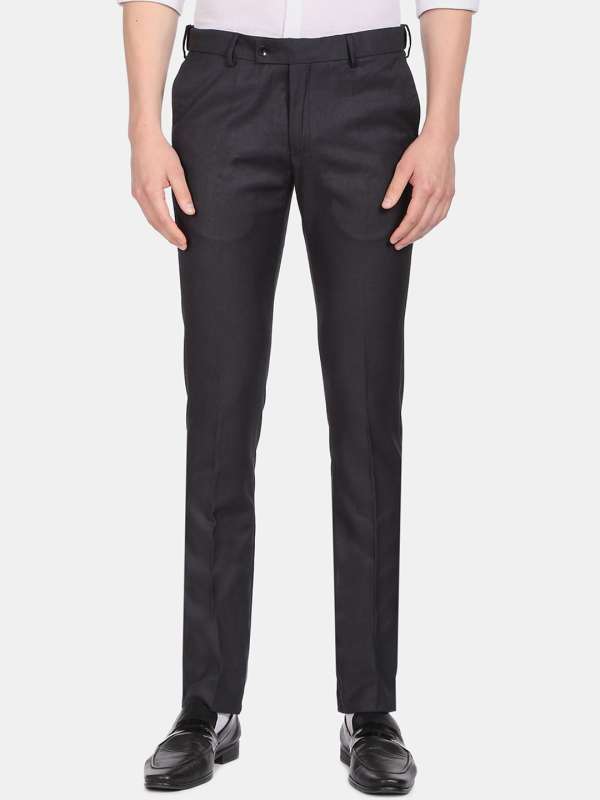 Buy LOUIS PHILIPPE Solid Polyester Blend Slim Fit Mens Work Wear Trousers   Shoppers Stop