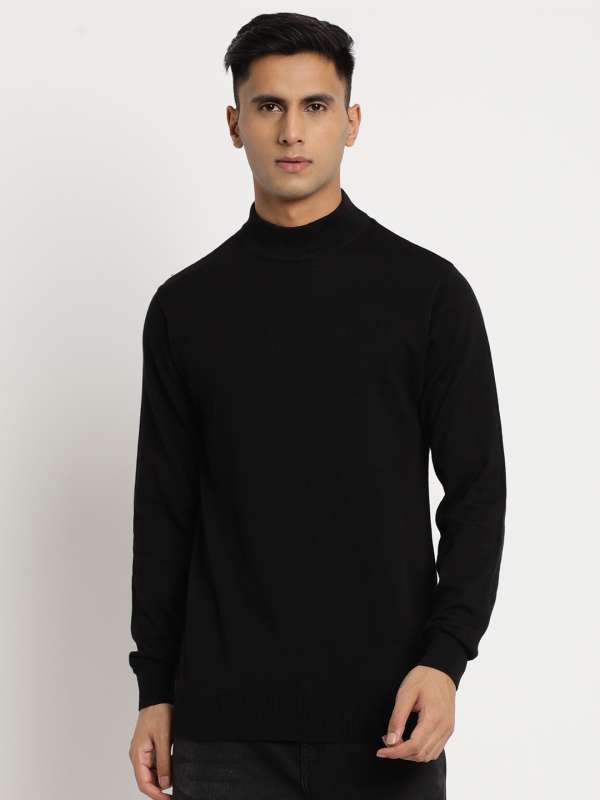 Black sweater high neck deals
