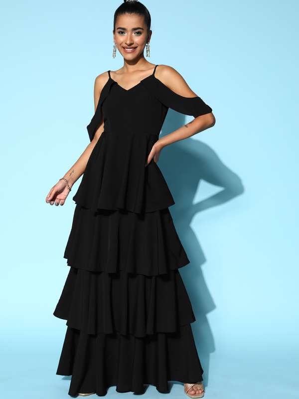 Black Tiered Dress Buy Black Tiered Dress Online at Best Price