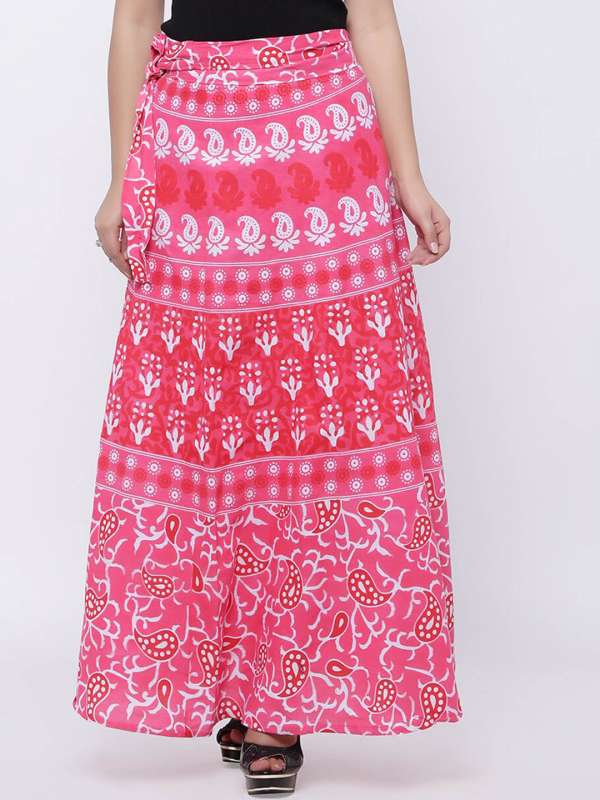Pink Wrap Around Skirts Buy Pink Wrap Around Skirts online in India