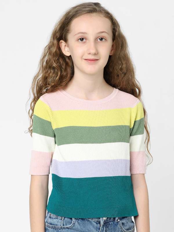 Teal coloured clearance tops