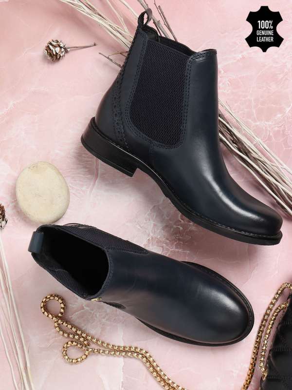 Women Leather Flat Boots - Buy Women Leather Flat Boots online in India