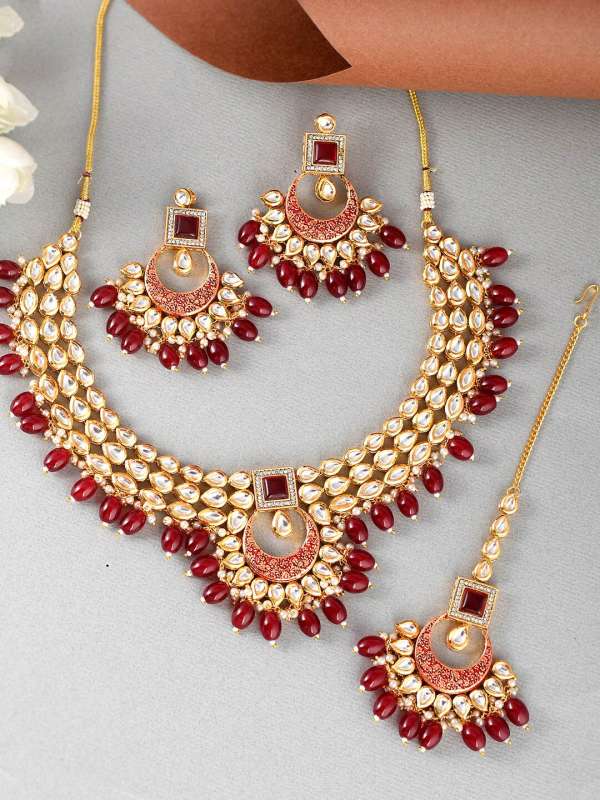 Red Jewellery Set Buy Red Jewellery Set online in India