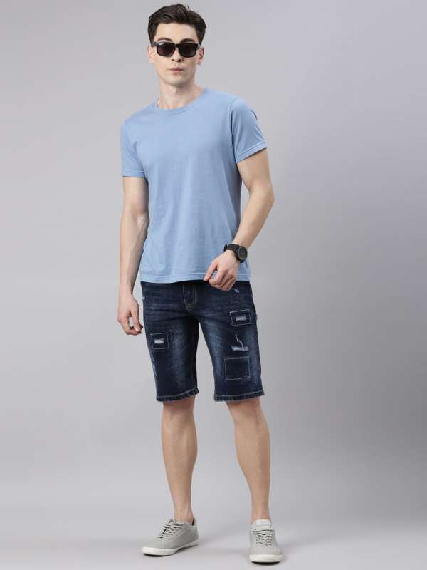 Knee length jeans shop
