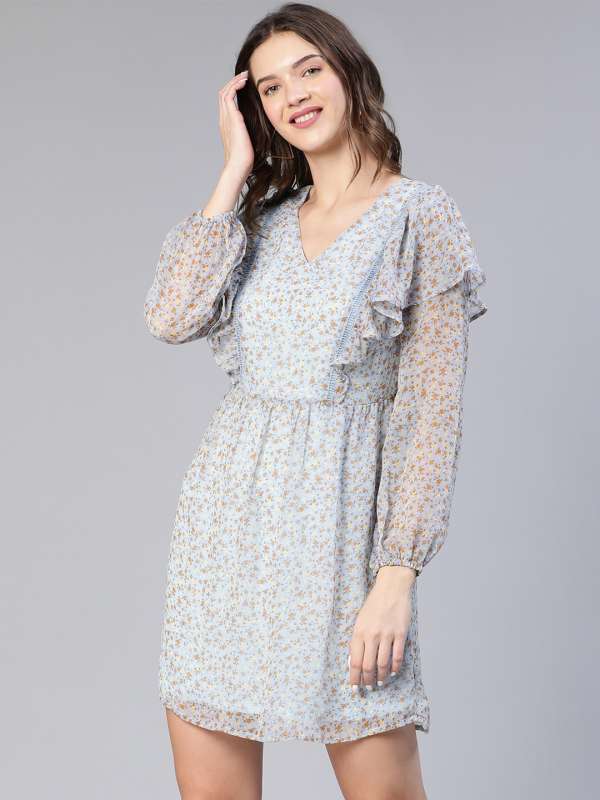 Buy Ruffle And Ruffle White Dress for Women Online in India