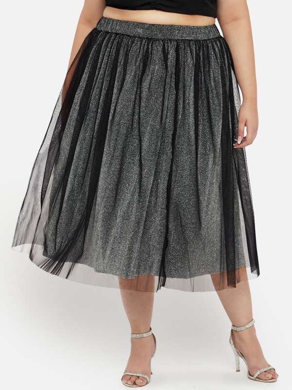 Silver long skirt online store