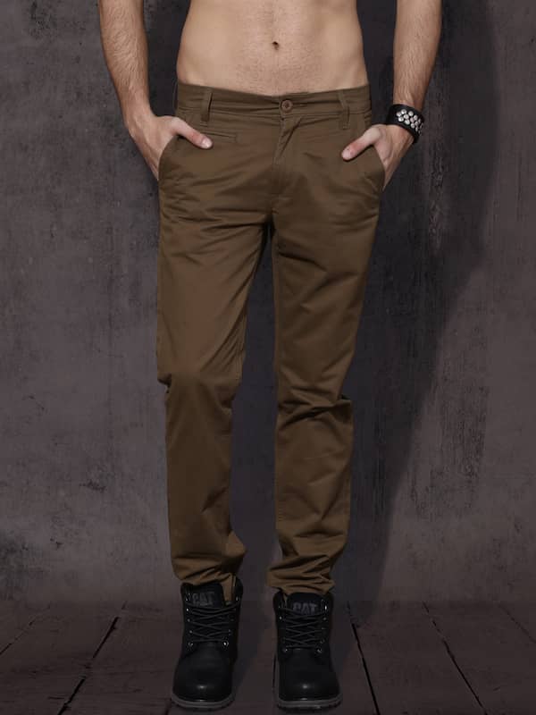 Buy Allen Solly Men Brown Casual Mid Rise Trousers  Trousers for Men  19854002  Myntra
