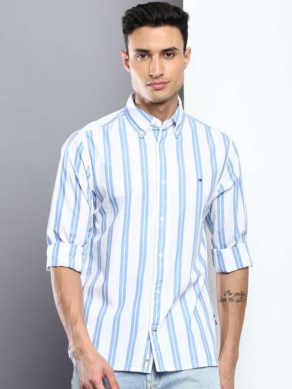 Tommy hilfiger vertical striped discount shirt