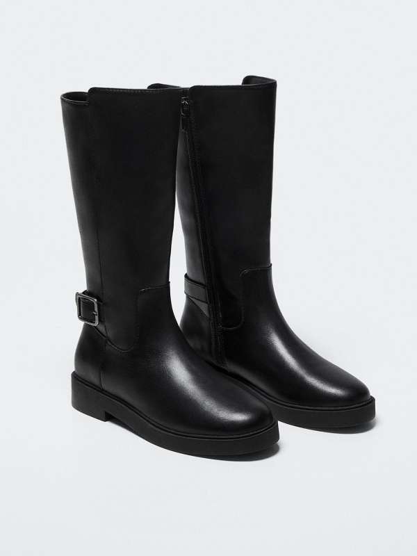 Mango flat hot sale boots