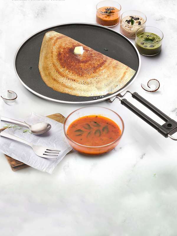 Meyer Non Stick Aluminium Dosa Tawa | Dosa tawa Induction Base | Nonstick  Flat Dosa Tawa | Nonstick pan Big Size | Dosa Tawa with Single Handle