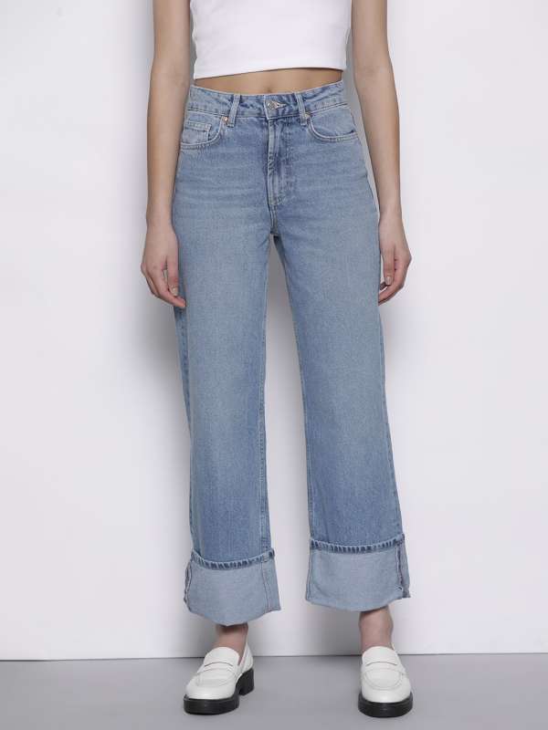 Dorothy Perkins Blue Mid Rise Regular Fit Jeans - Blue Mid Rise Regular Fit Jeans online in India