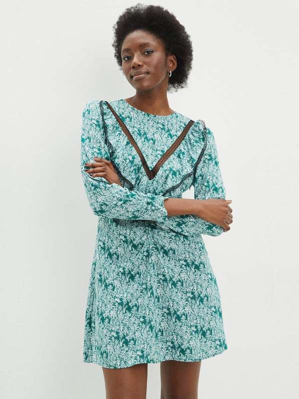 Dorothy perkins green new arrivals floral dress