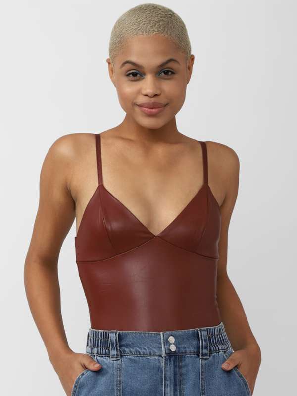 Forever 21 Faux Leather Bustier, $14, Forever 21