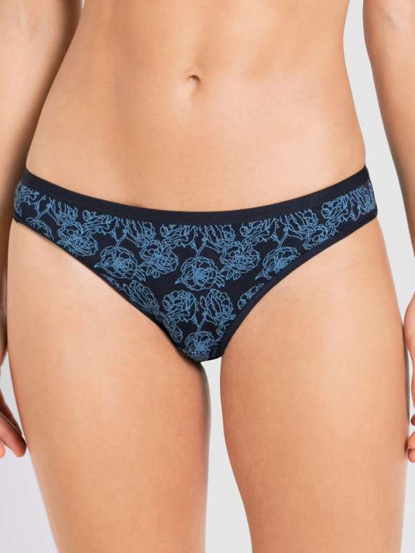 Pepe Jeans Womens Bikini Seamless Briefs 1 Pack Navy - Top Brand