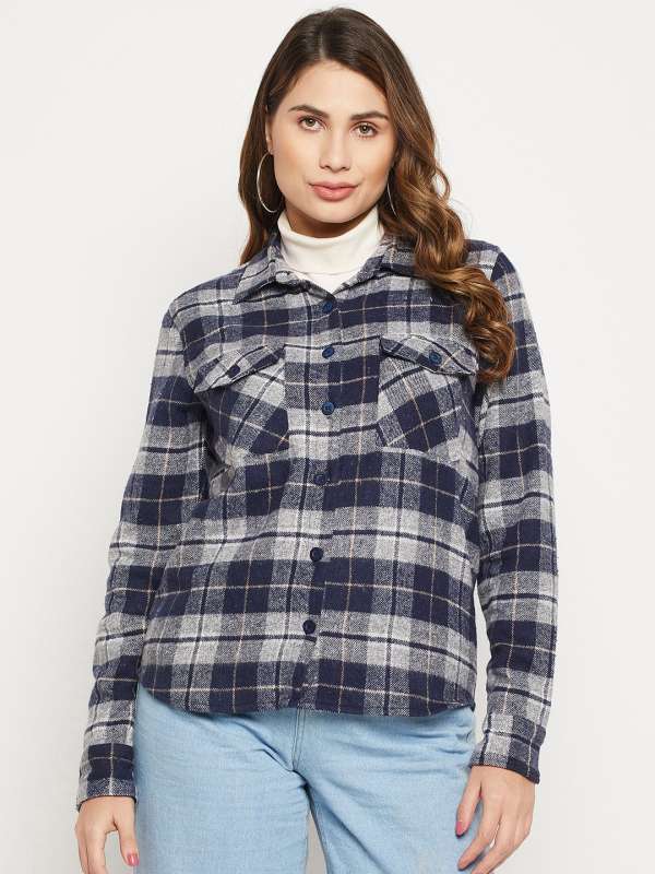 Plaid Flannel Classic Shirt for Women