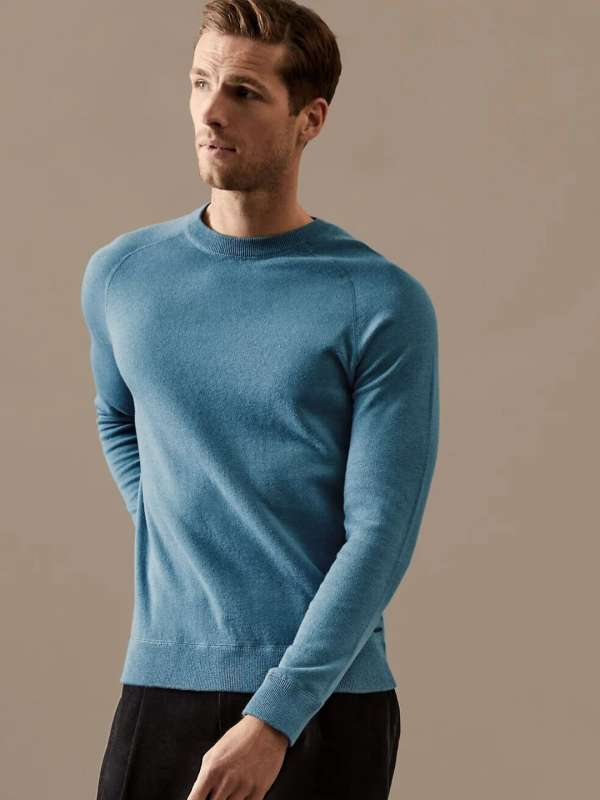 Marks and spencer sale mock shirt jumper men's