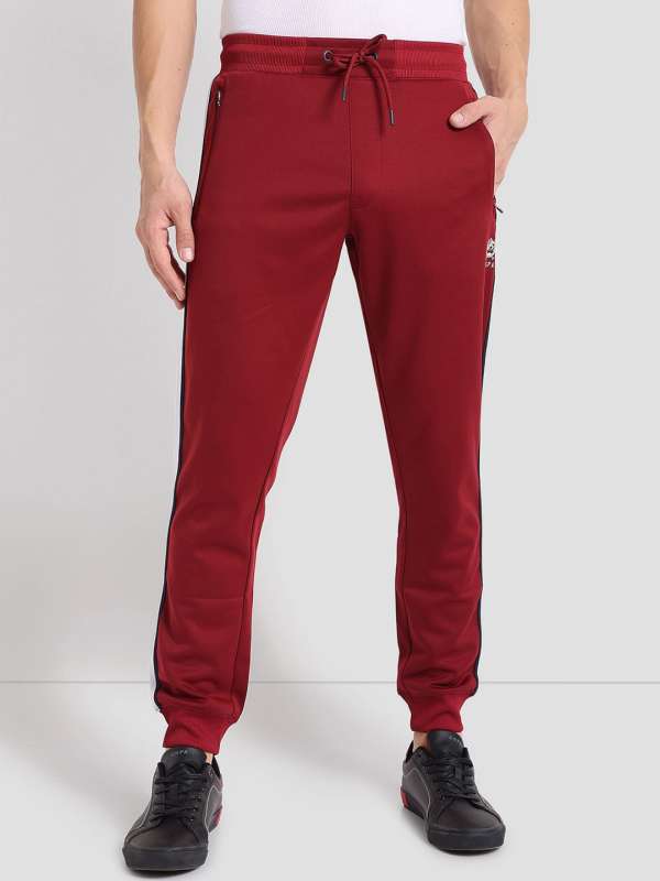 U.s Polo Assn Red Solid Track Pants - Buy U.s Polo Assn Red Solid Track  Pants online in India