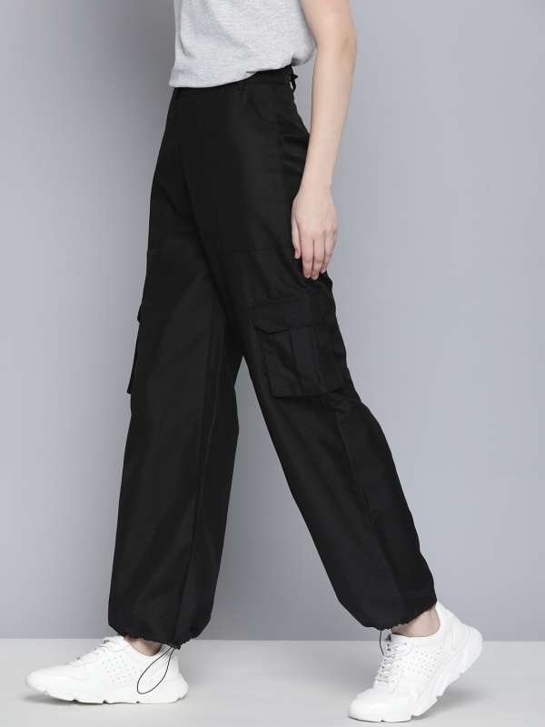 Buy Mast & Harbour Women Black Formal Trousers - Trousers for Women 1454592