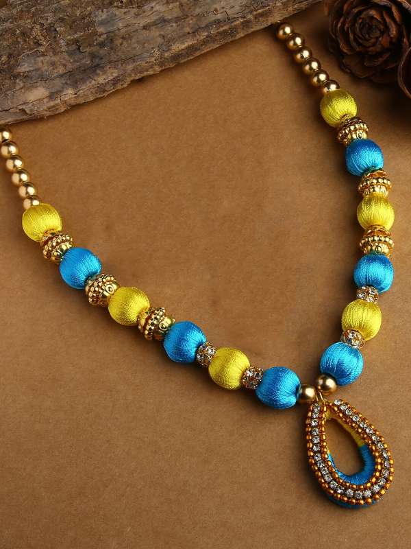 Silk thread jewellery online shopping sale