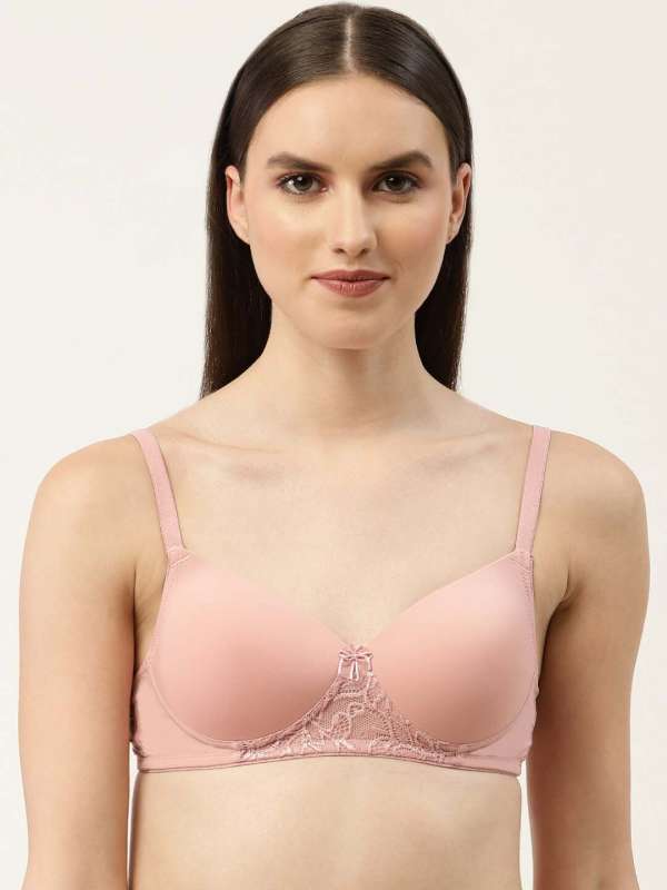 Buy Rosaline Padded Non Wired 3/4th Coverage T-Shirt Bra - Navy Blue at  Rs.225 online