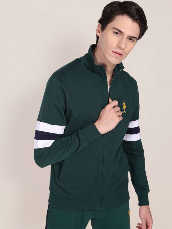 Us polo assn full sleeve solid men's jacket clearance