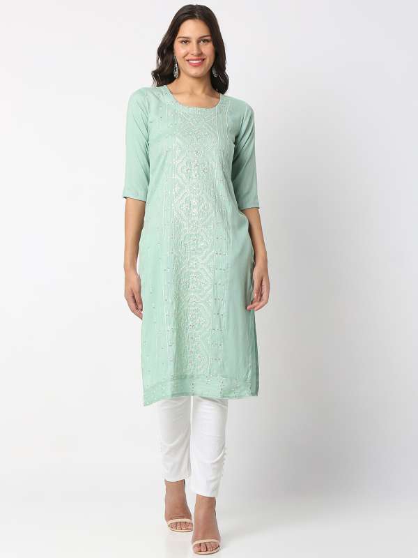 Myntra green kurti online
