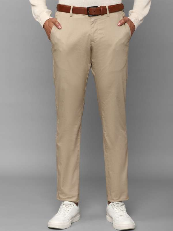 Buy Men Black Slim Fit Solid Casual Trousers Online  749771  Allen Solly