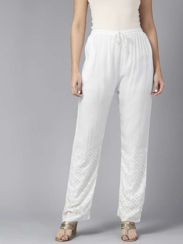 White chicken palazzo top