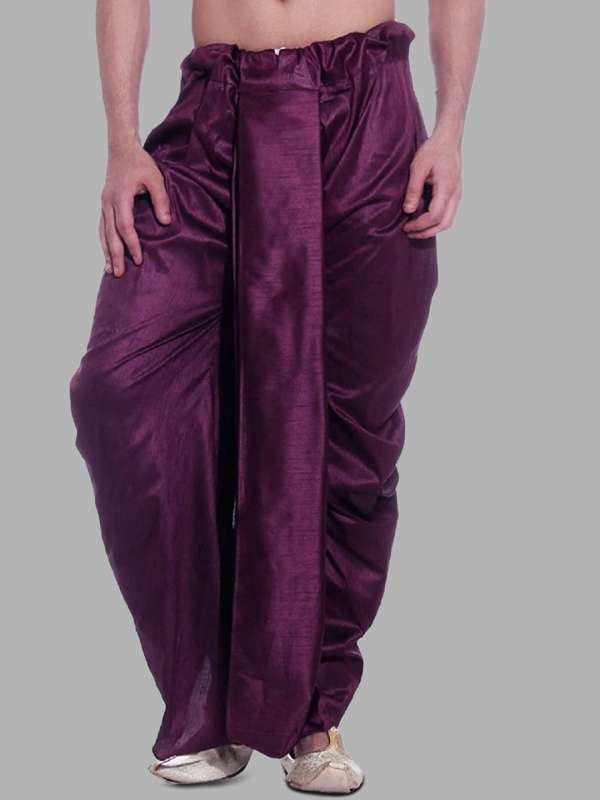 Men's Silk Velvet Pants Purple