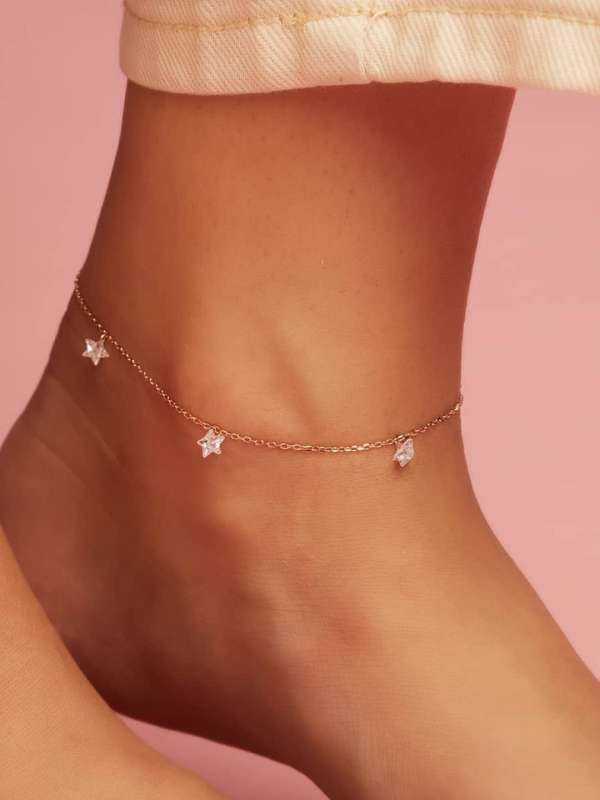 Rose hot sale gold anklets